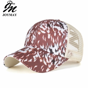 Wholesale Flame Cross Elastic Mesh Ponytail Baseball Cap