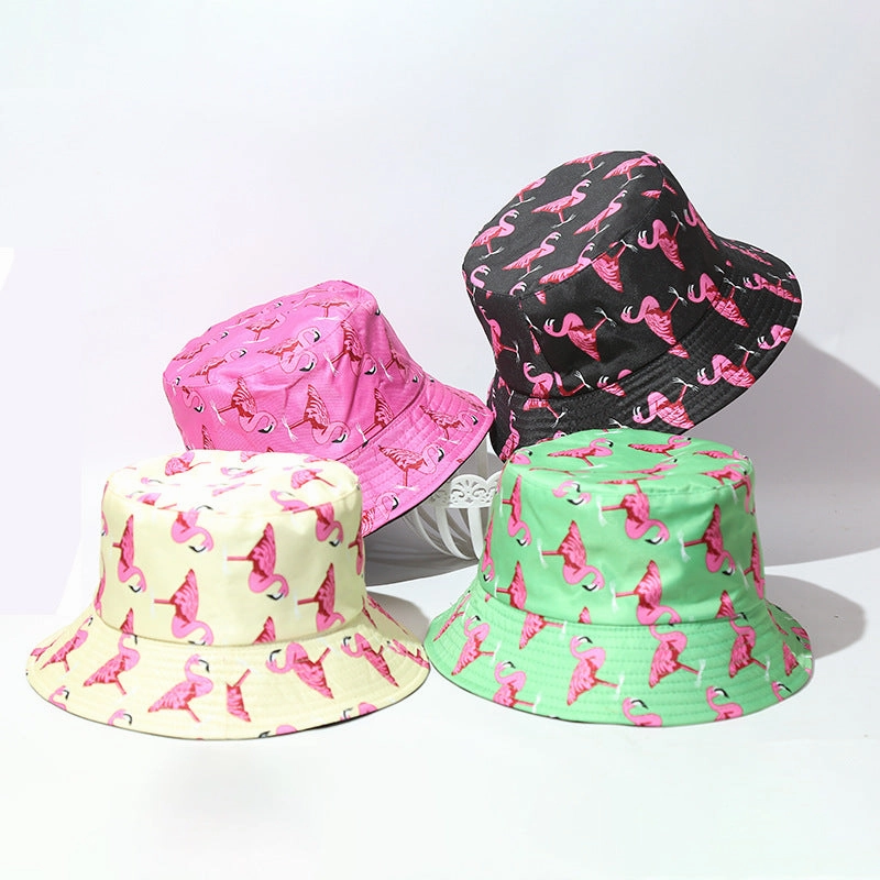 Wholesale Flamingo Print Polyester Bucket Hat