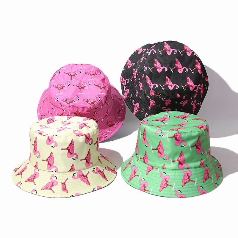 Wholesale Flamingo Print Polyester Bucket Hat