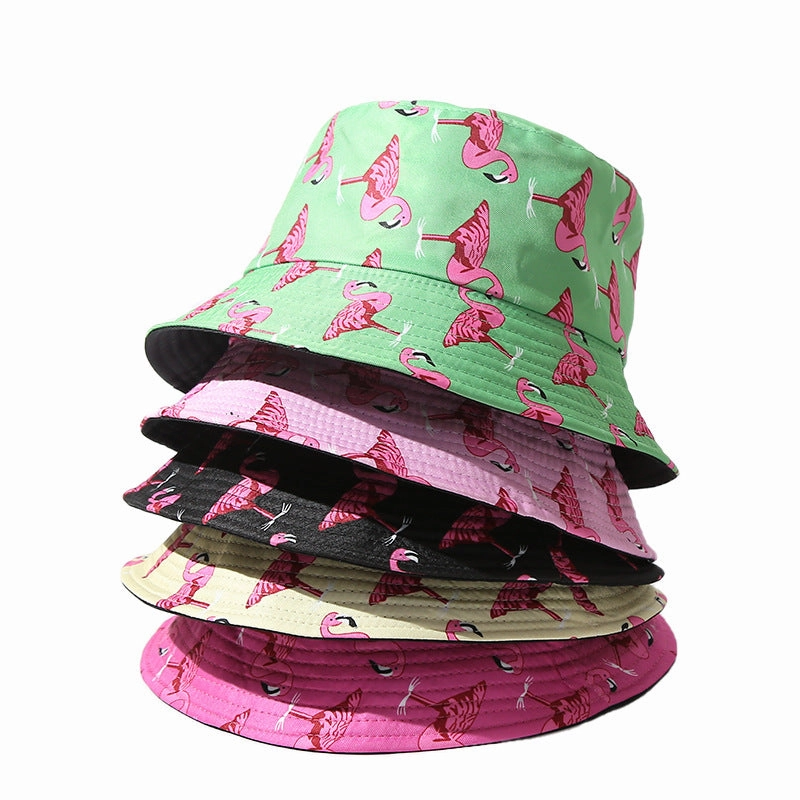 Wholesale Flamingo Print Polyester Bucket Hat