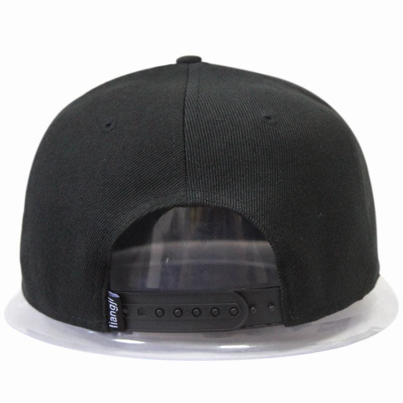 Wholesale  flat brim hat skull rivet hip hop baseball cap men's street dance hat trendy men's and Women's