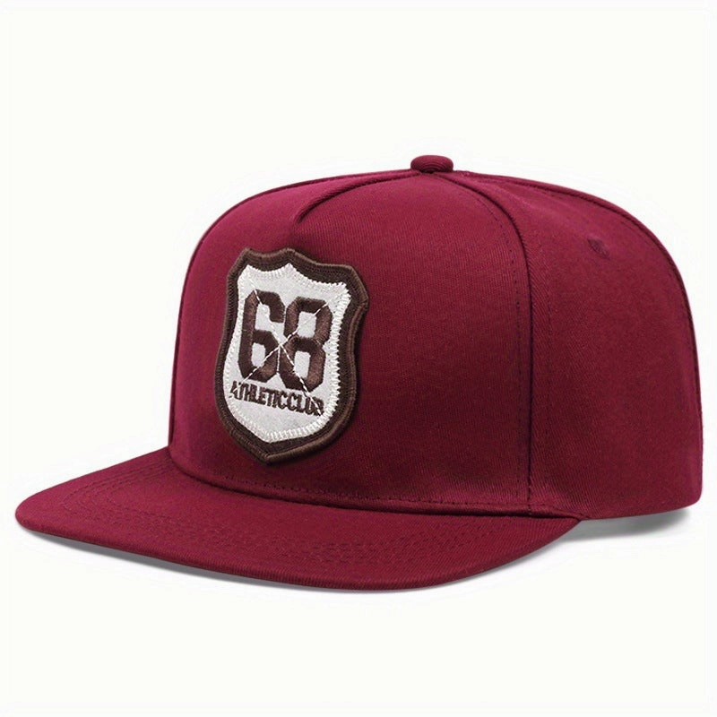 Wholesale Flat Brim Street Embroidery Number 68 Hip Hop Visor Baseball Cap
