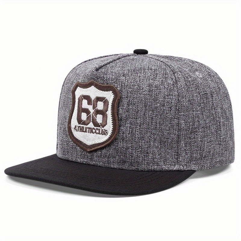 Wholesale Flat Brim Street Embroidery Number 68 Hip Hop Visor Baseball Cap