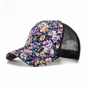 Wholesale Flower mesh hat baseball cap sun hat
