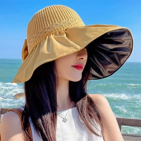 Wholesale Foldable Large Brim Cotton Bucket Hat
