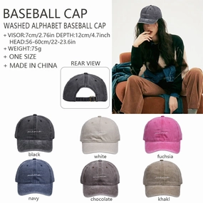 Wholesale Foreign trade new washed embroidered letter mama hat