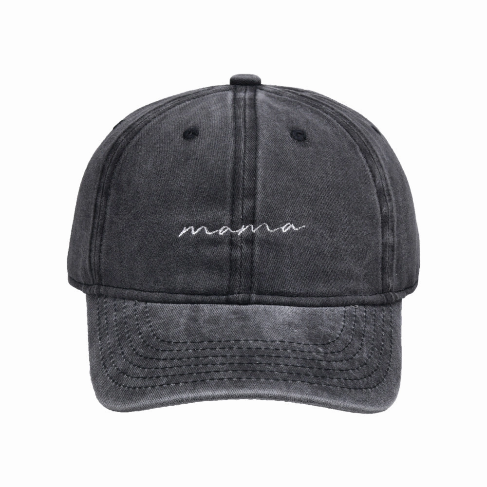 Wholesale Foreign trade new washed embroidered letter mama hat