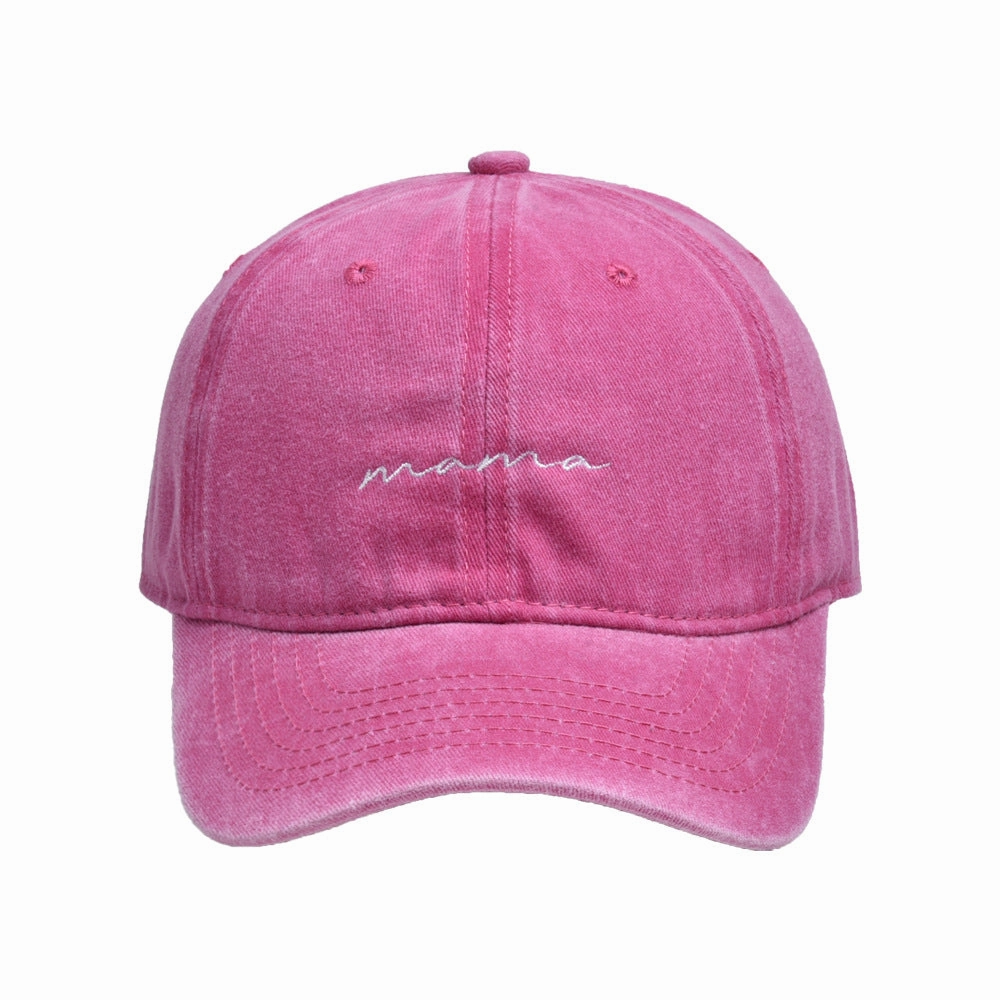 Wholesale Foreign trade new washed embroidered letter mama hat