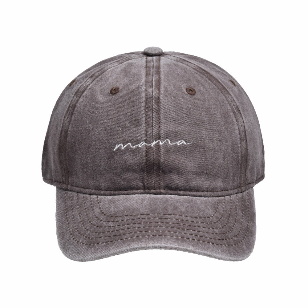 Wholesale Foreign trade new washed embroidered letter mama hat