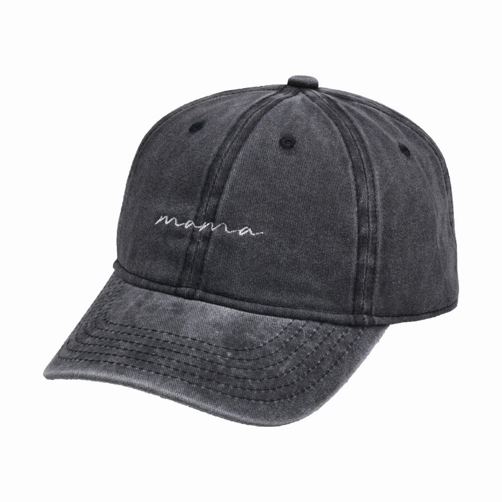 Wholesale Foreign trade new washed embroidered letter mama hat