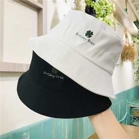 Wholesale Four-leaf Clover Cotton Bucket Hat