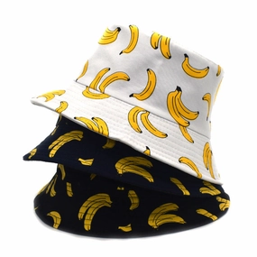 Wholesale Fruit Cotton Travel Beach Double Sided Bucket Hat