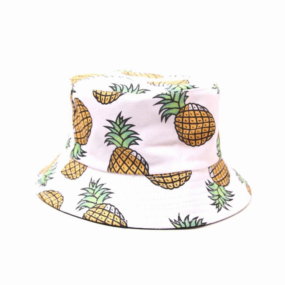 Wholesale Fruit Pineapple Reversible Bucket Hat