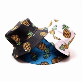 Wholesale Fruit Pineapple Reversible Bucket Hat