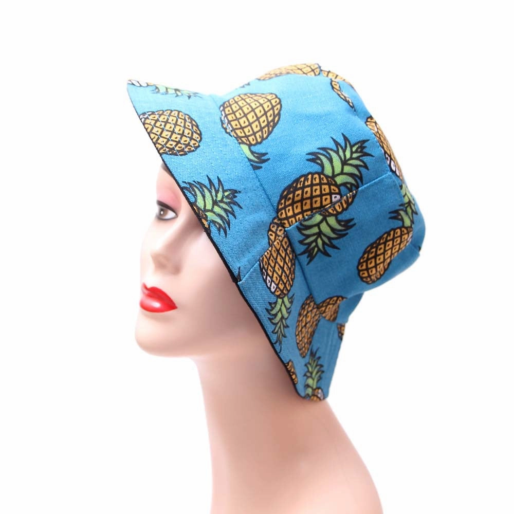 Wholesale Fruit Pineapple Reversible Bucket Hat