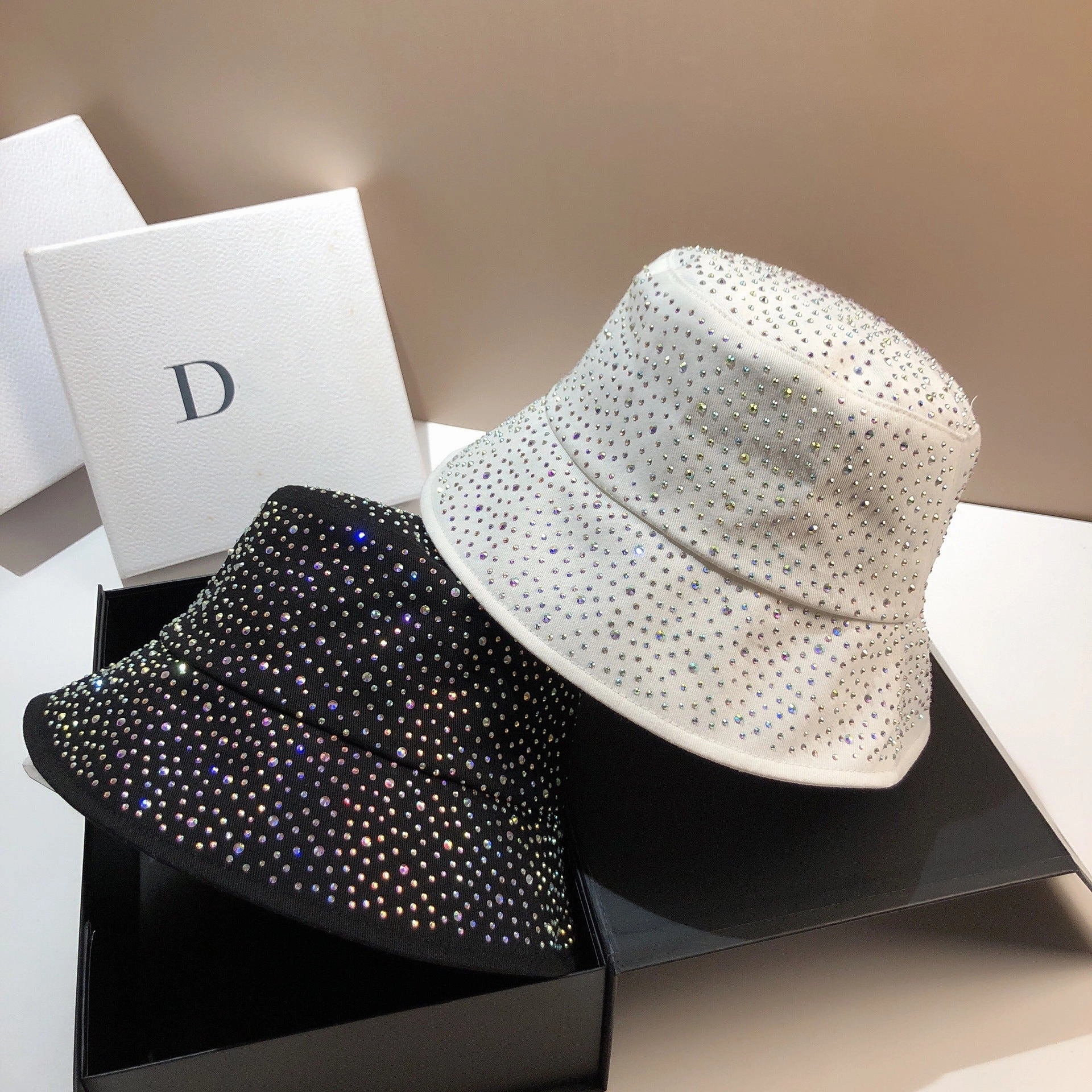 Wholesale Full Diamond Pure Cotton Fisherman Hat Basin Hat
