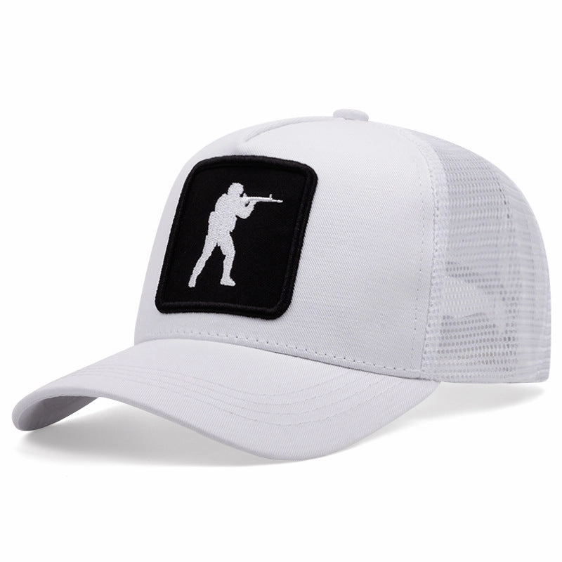 Wholesale game player baseball cap event peaked cap sun-proof breathable mesh cap