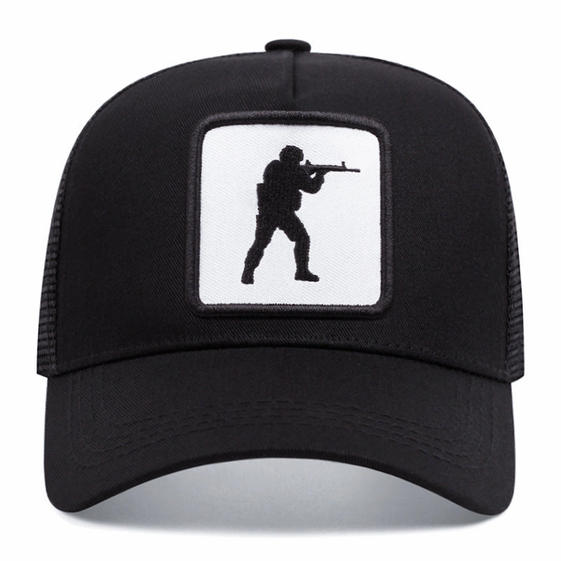 Wholesale game player baseball cap event peaked cap sun-proof breathable mesh cap