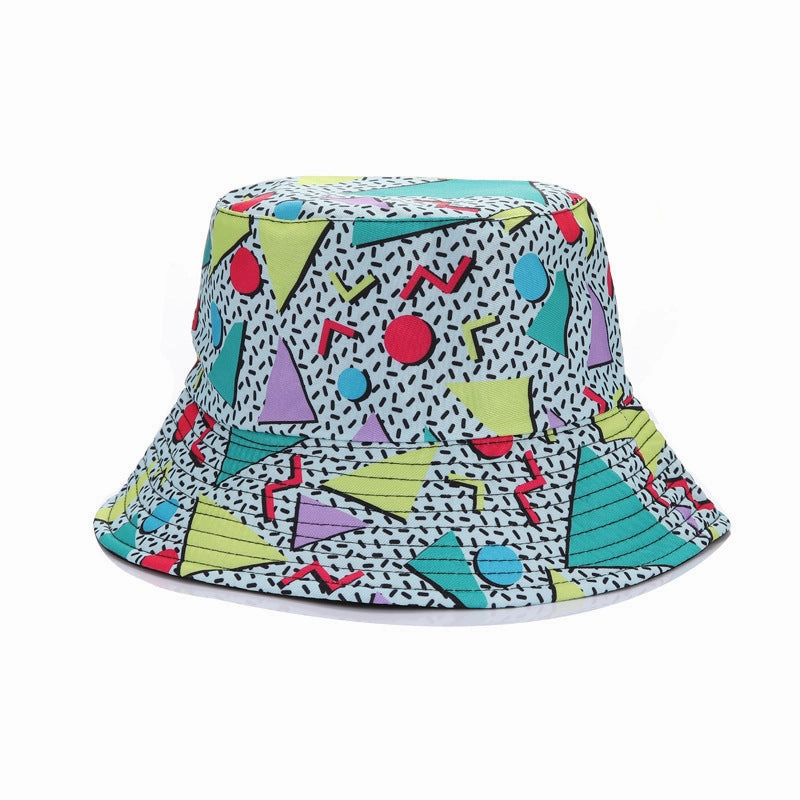 Wholesale Geometric Rhombus Graffiti Polyester Bucket Hat