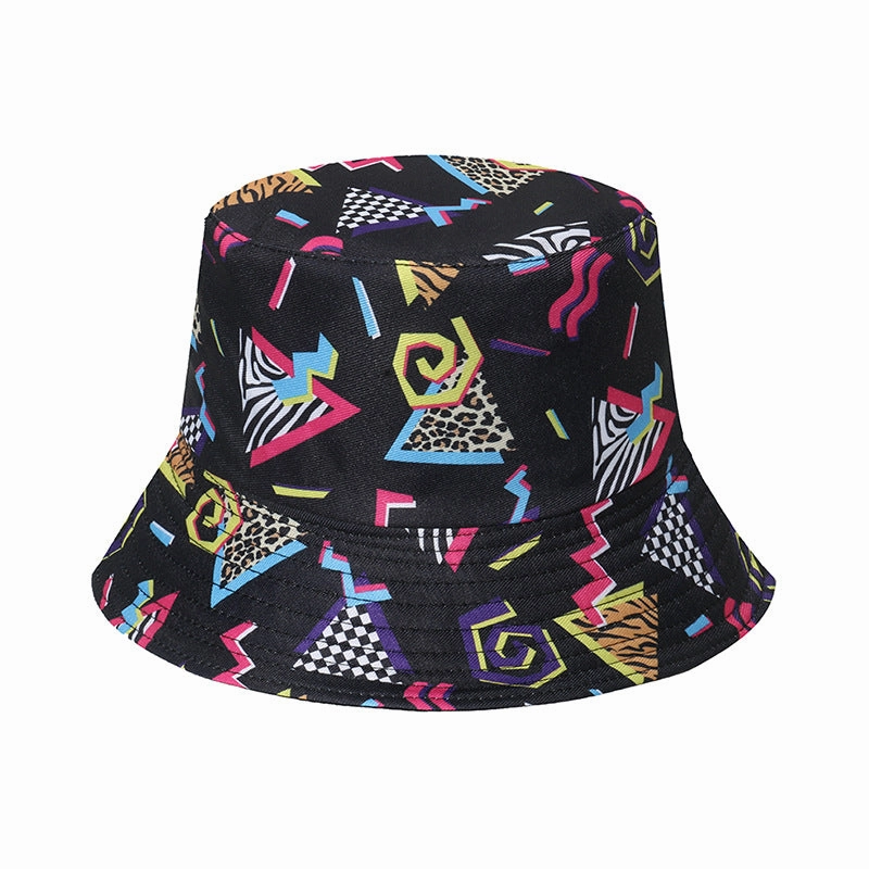 Wholesale Geometric Rhombus Graffiti Polyester Bucket Hat