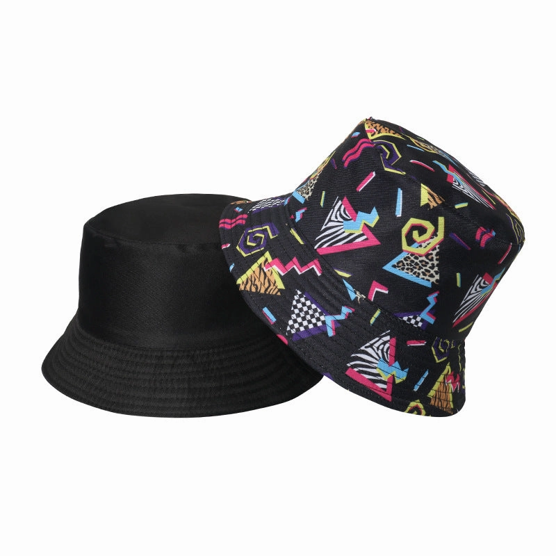 Wholesale Geometric Rhombus Graffiti Polyester Bucket Hat