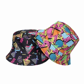 Wholesale Geometric Rhombus Graffiti Polyester Bucket Hat
