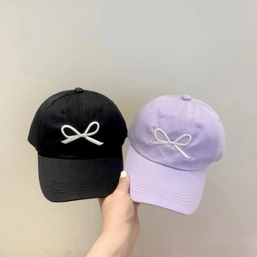 Wholesale Girls Sweet Embroidered Bow Cap