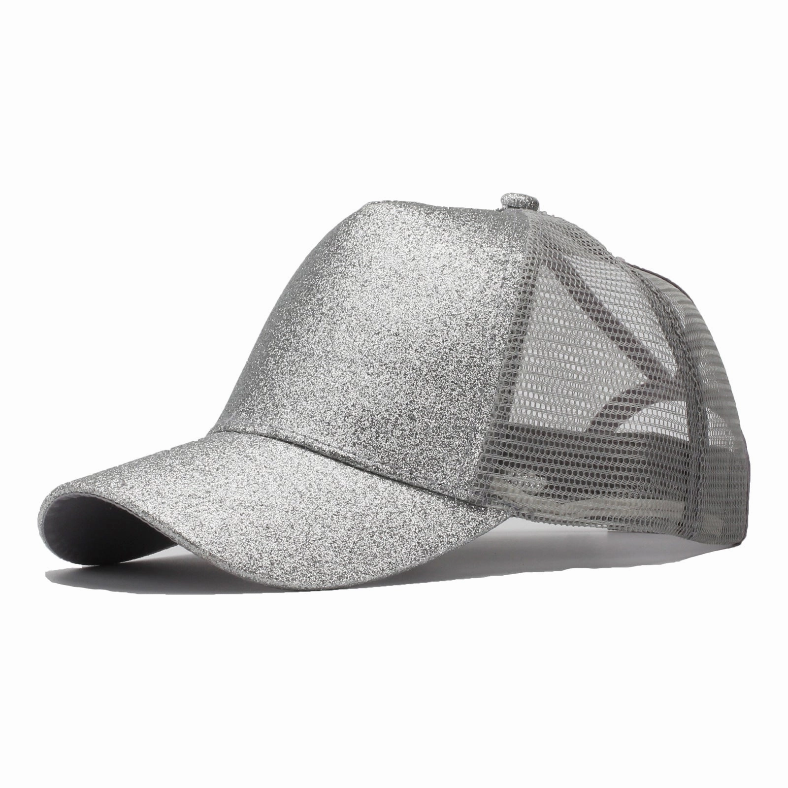 Wholesale Glitter Ponytail Baseball Mesh Cap
