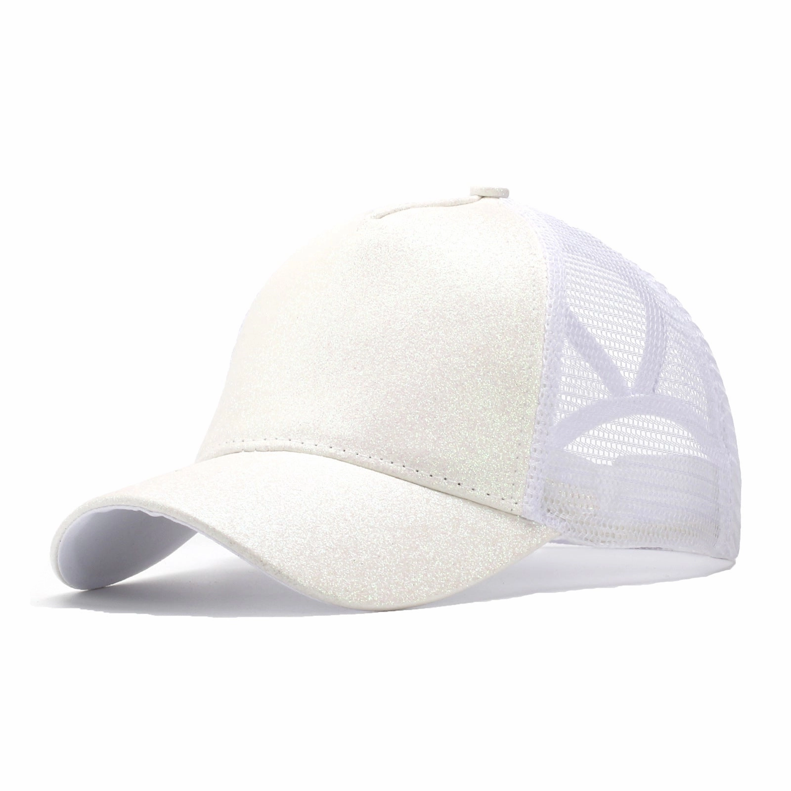 Wholesale Glitter Ponytail Baseball Mesh Cap