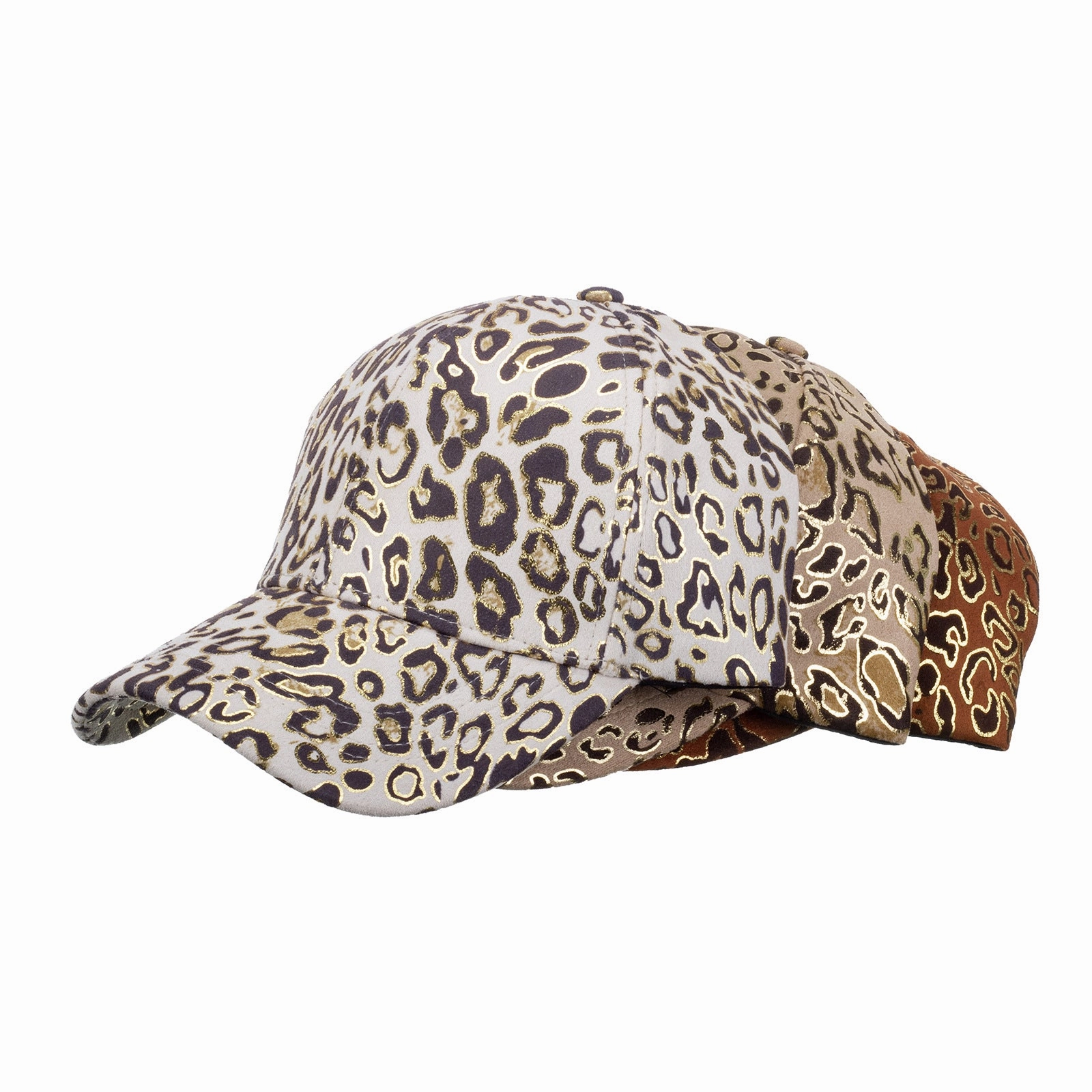Wholesale Gold foil leopard print baseball cap sun hat