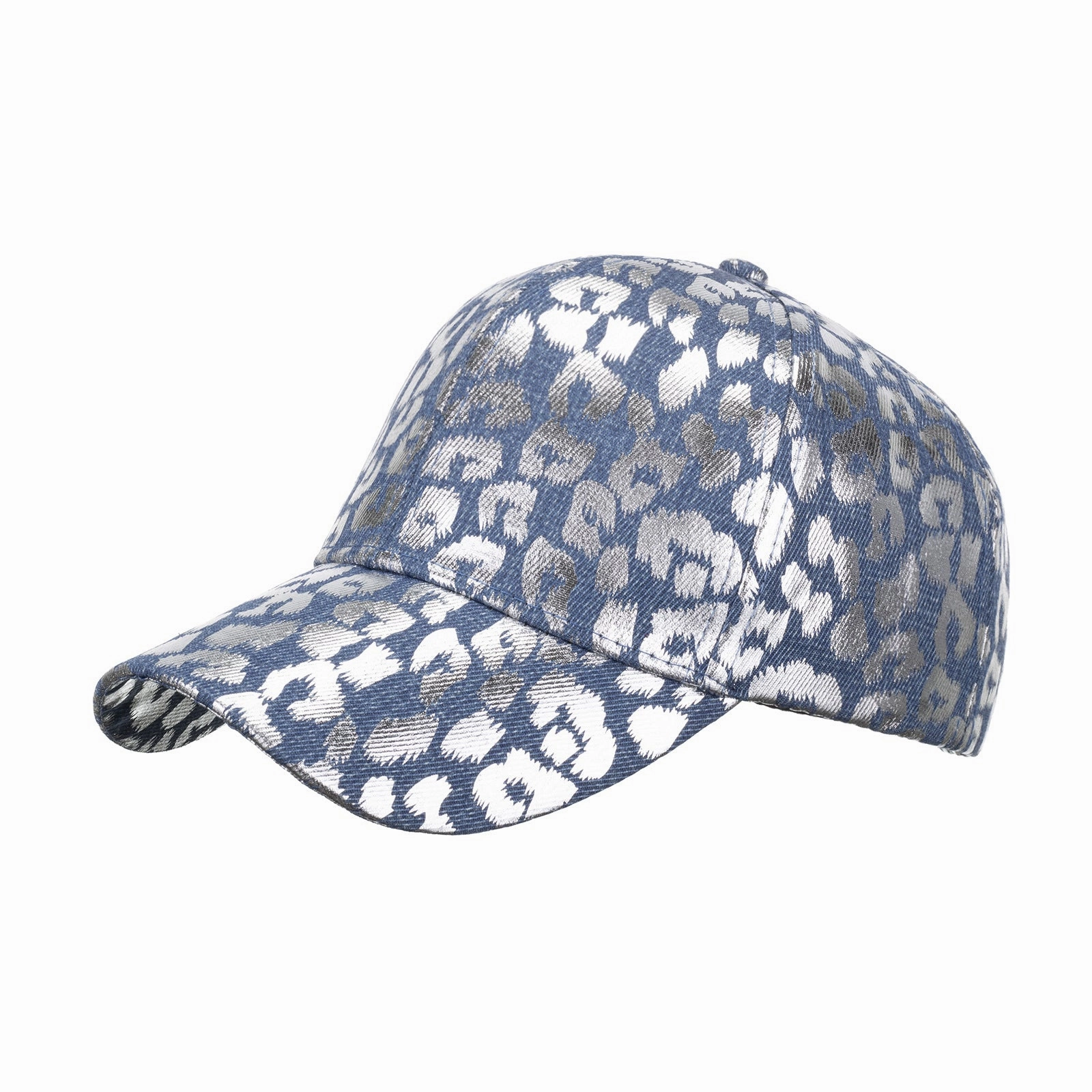 Wholesale Gold foil leopard print baseball cap with colorful letters