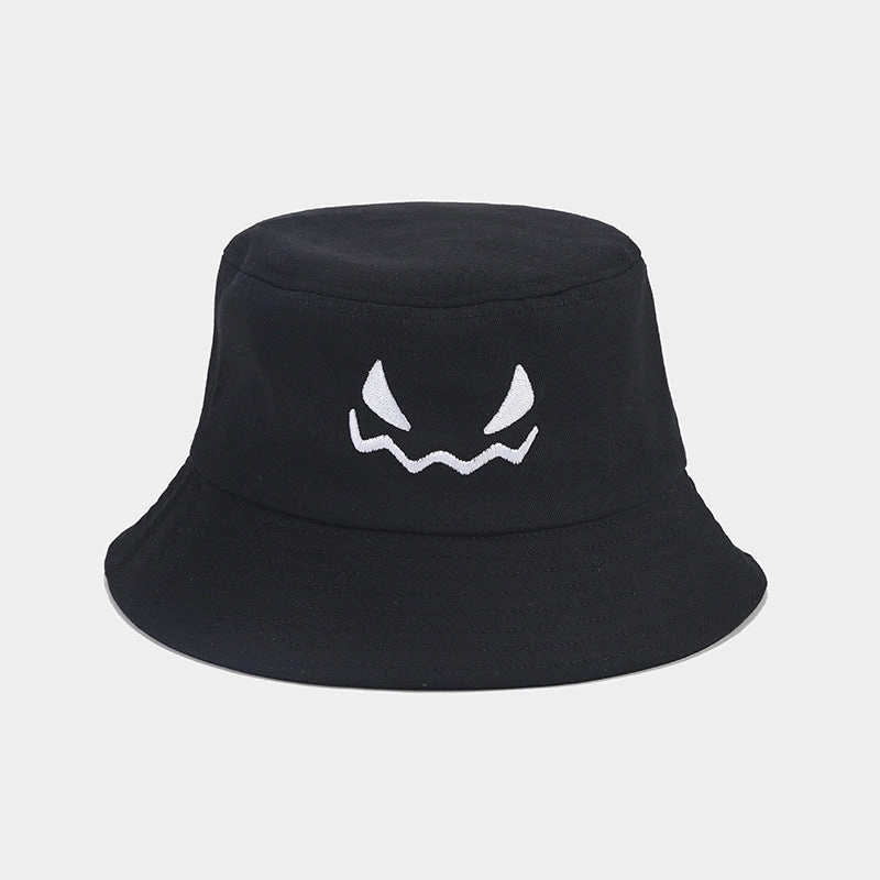 Wholesale Halloween Decoration New Cotton Grimace Pumpkin Embroidery Bucket Hat