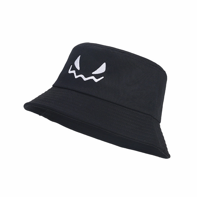 Wholesale Halloween Decoration New Cotton Grimace Pumpkin Embroidery Bucket Hat