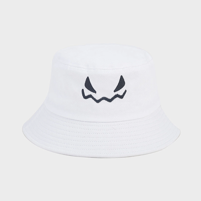 Wholesale Halloween Decoration New Cotton Grimace Pumpkin Embroidery Bucket Hat