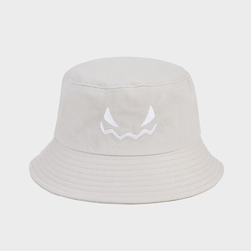 Wholesale Halloween Decoration New Cotton Grimace Pumpkin Embroidery Bucket Hat