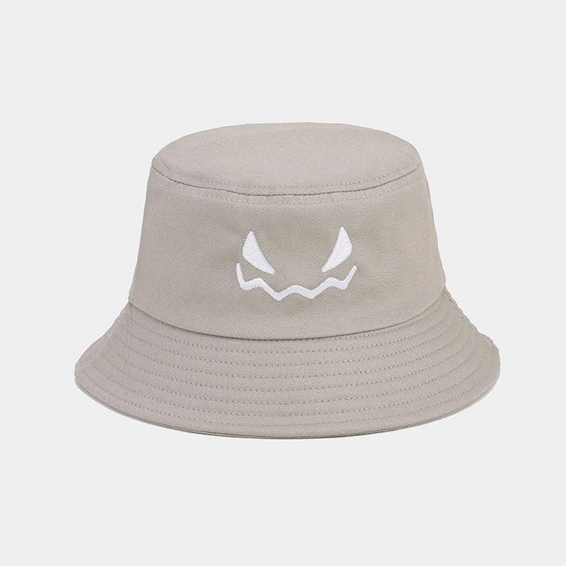 Wholesale Halloween Decoration New Cotton Grimace Pumpkin Embroidery Bucket Hat