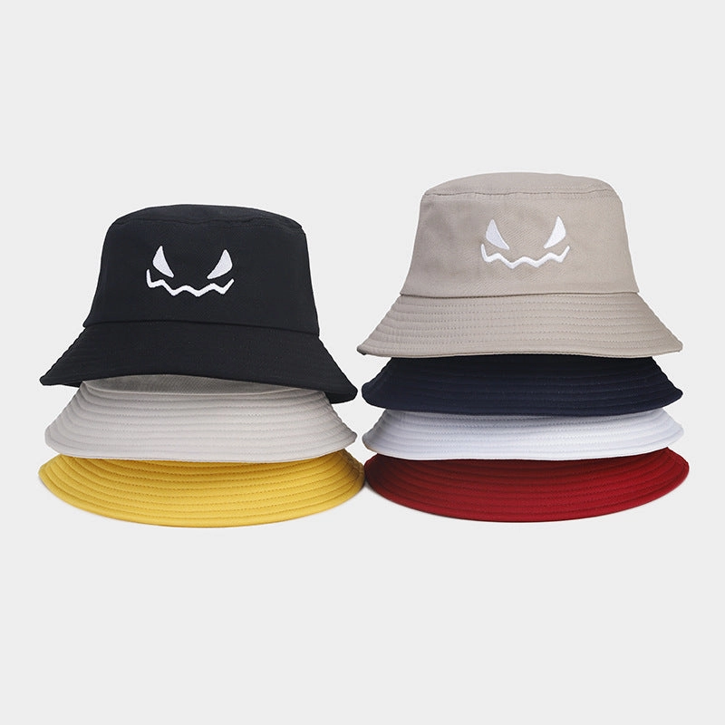 Wholesale Halloween Decoration New Cotton Grimace Pumpkin Embroidery Bucket Hat