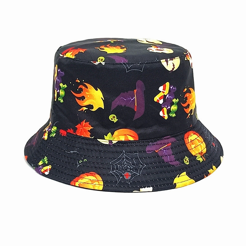 Wholesale Halloween New Pumpkin Skull Polyester Bucket Hat