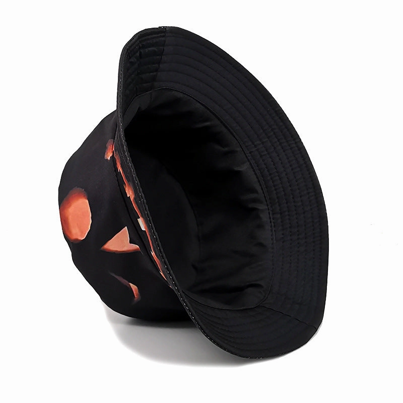 Wholesale Halloween Pumpkin Grimace Printing Polyester Bucket Hat