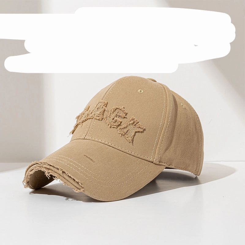 Wholesale Hard top holed distressed cap