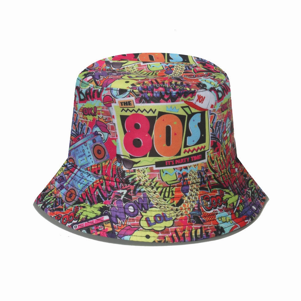 Wholesale Hat Fun Retro Graffiti Polyester Bucket Hat