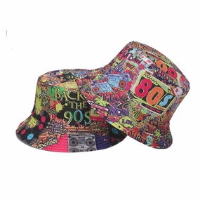 Wholesale Hat Fun Retro Graffiti Polyester Bucket Hat