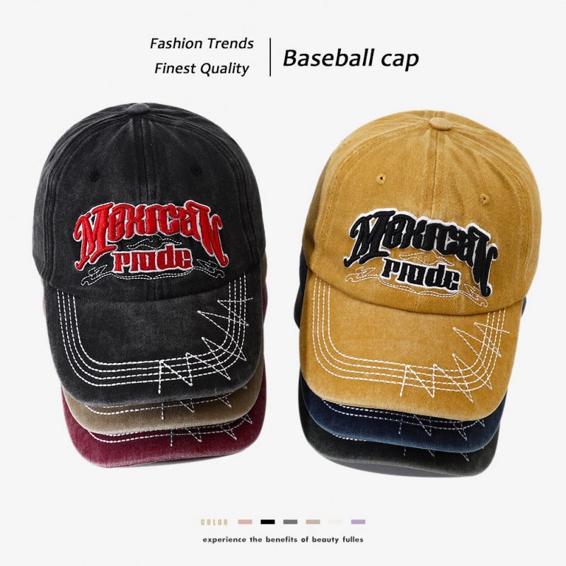 Wholesale Hat Men's Trendy Men's Versatile Retro Washed Old Cap Women's High-end Alphabet Baseball Cap