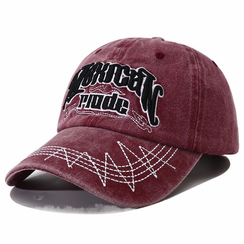 Wholesale Hat Men's Trendy Men's Versatile Retro Washed Old Cap Women's High-end Alphabet Baseball Cap