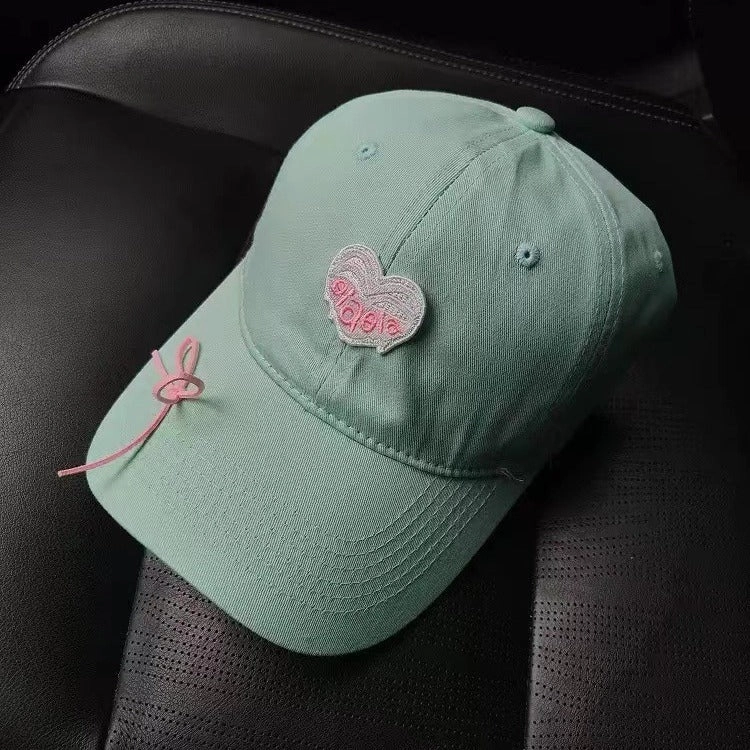 Wholesale Heart Embroidered Bow Baseball Cap