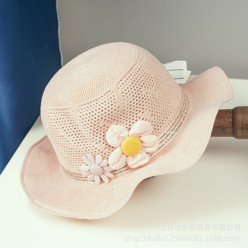 Wholesale Hemp Children Cartoon Flowers Bucket Hat