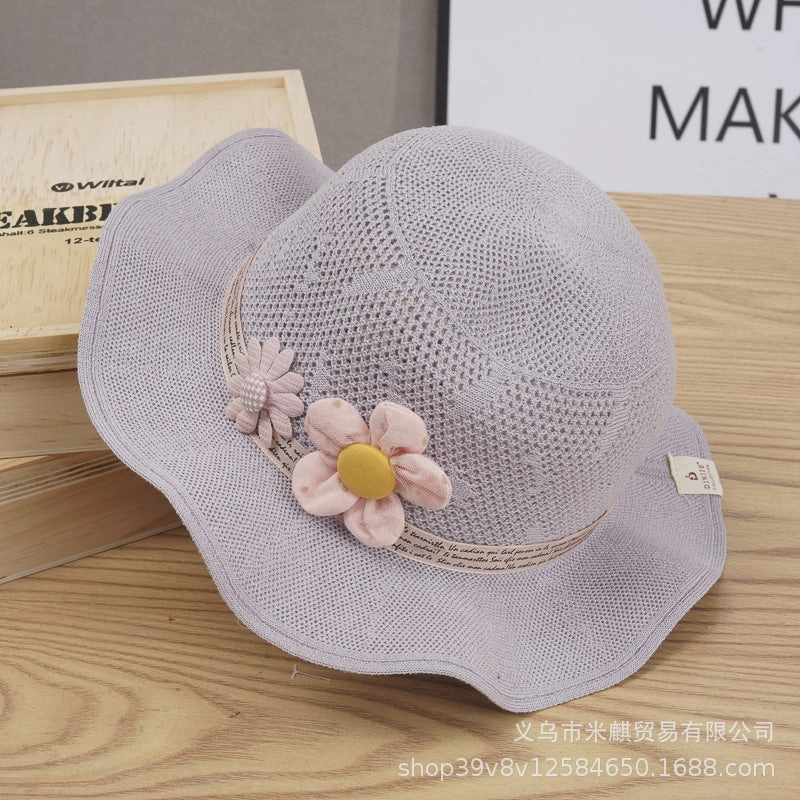 Wholesale Hemp Children Cartoon Flowers Bucket Hat