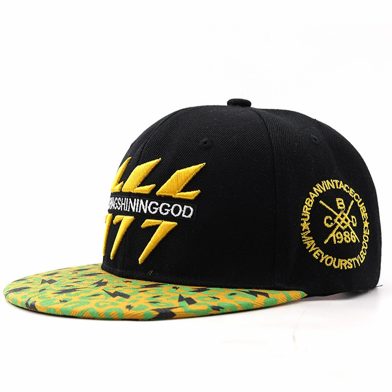 Wholesale Hip Hop Embroidered Lightning Grey Sunscreen Hat