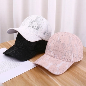 Wholesale Hollow Breathable Lace Flower Outdoor Sun Hat