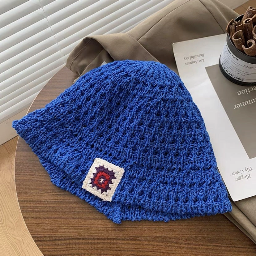 Wholesale Hook Flower Woven Hollow Pastoral Style Bucket Hat